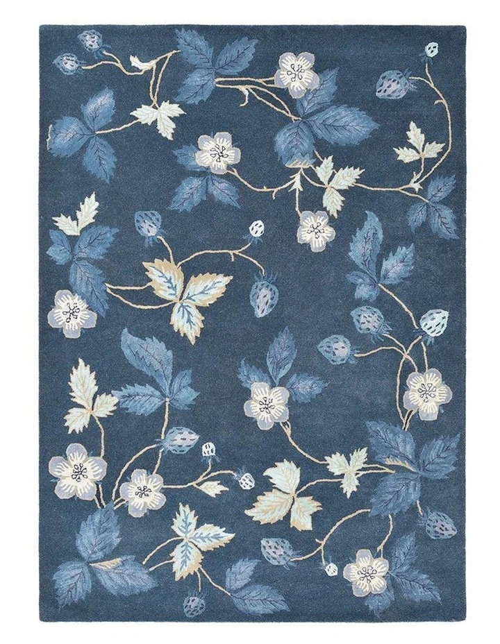 Wild Strawberry Rug 38118 in Navy