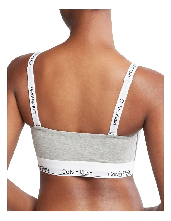 Modern Cotton Lightly Lined Bandeau in Grey
