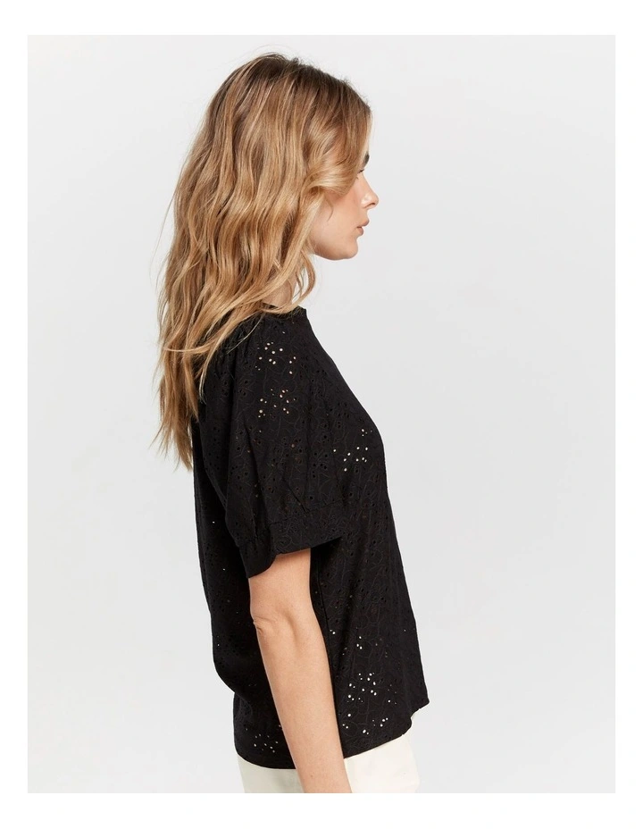 Smilla Puff Top in Black