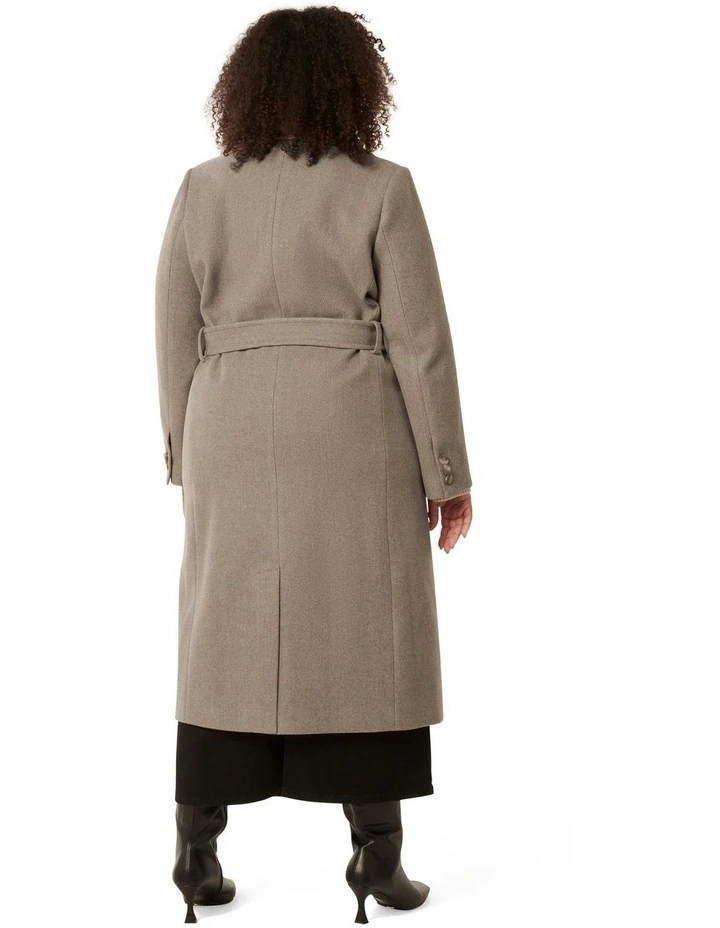 Rowan Single Breasted Wrap Coat in Grey