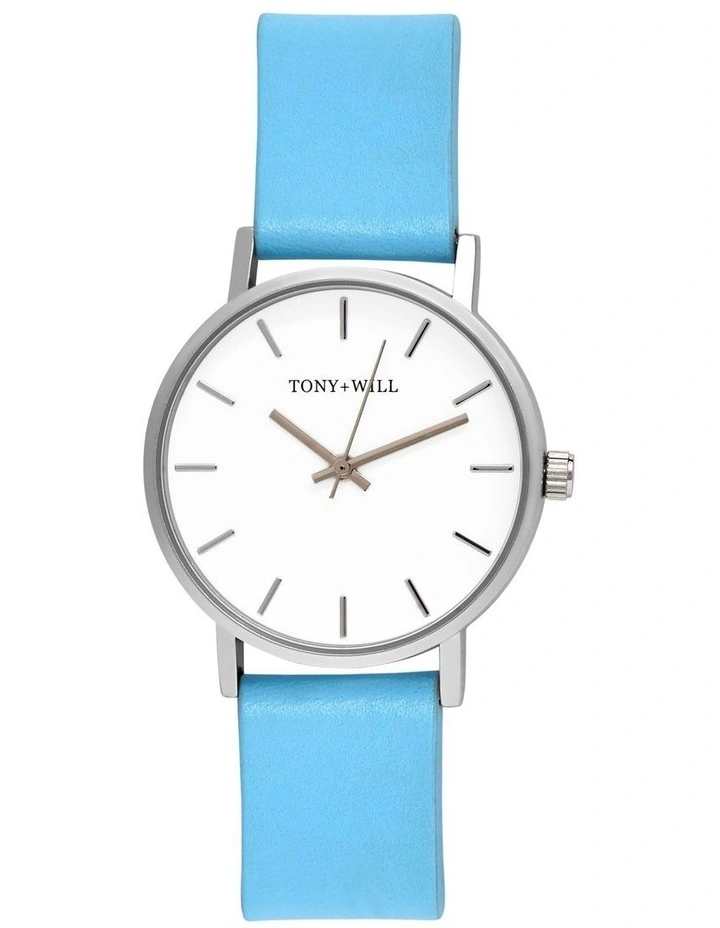 Small Classic Watch in Light Blue