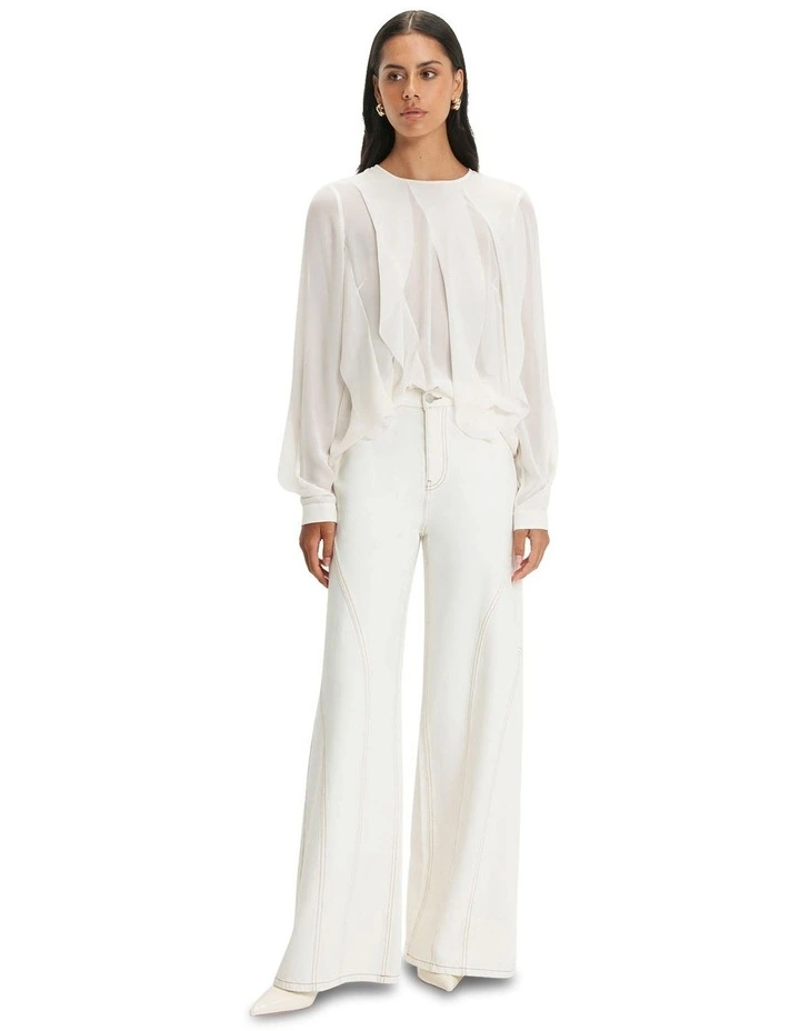 Drape Detail Top in Ivory