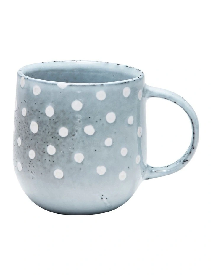 NAOKO Mug 380ml Polka Grey Set of 6