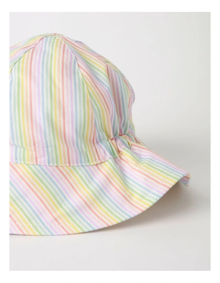 Soft Stripe Hat In Rainbow