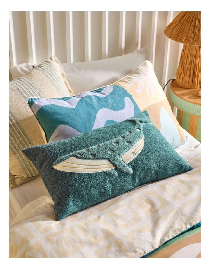 Into The Waves Cushion 35x55cm in Deep Blue