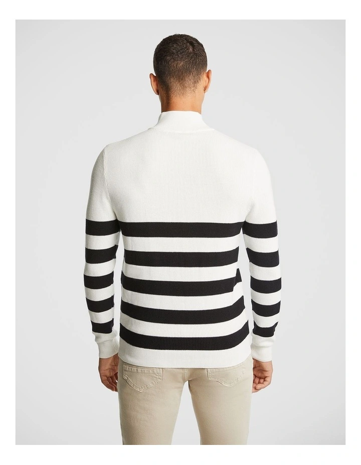 Macksville 1/4 Zip Knitwear in White