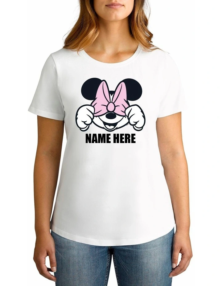 Mickey Mouse Laughing Cotton T-Shirt in White