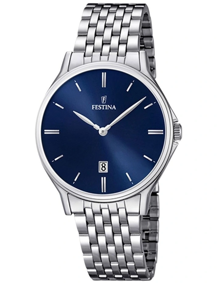 Classic Stainless Steel Watch in Silver