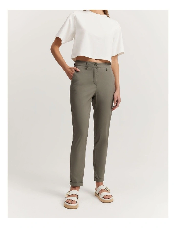 Australian Cotton Twill Walk Pant in Khaki