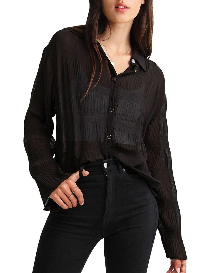 Yoko Shirred Chiffon Blouse