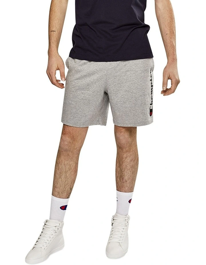 Script Jersey Short in Oxford Heather