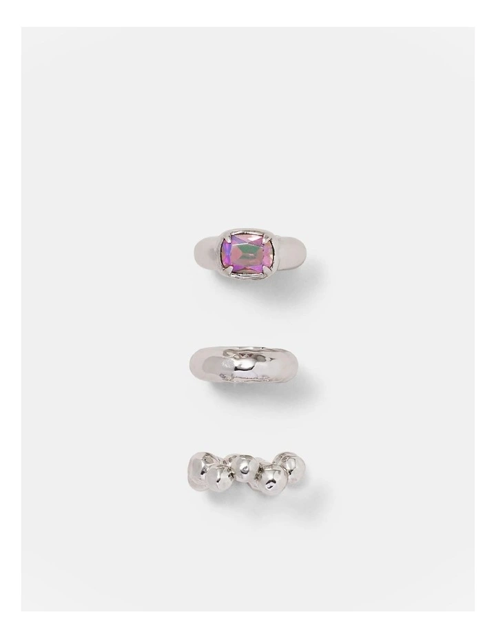 Reflective Ear Cuff Set in Electric Pink
