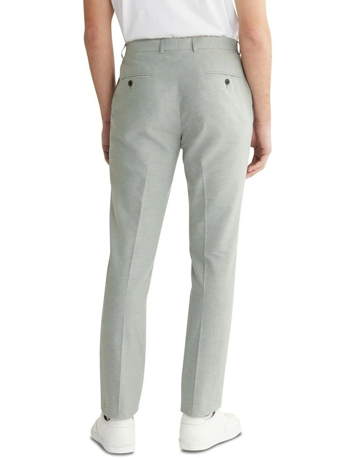 X Slim Casual Pant Cotton Linen Twill in Green