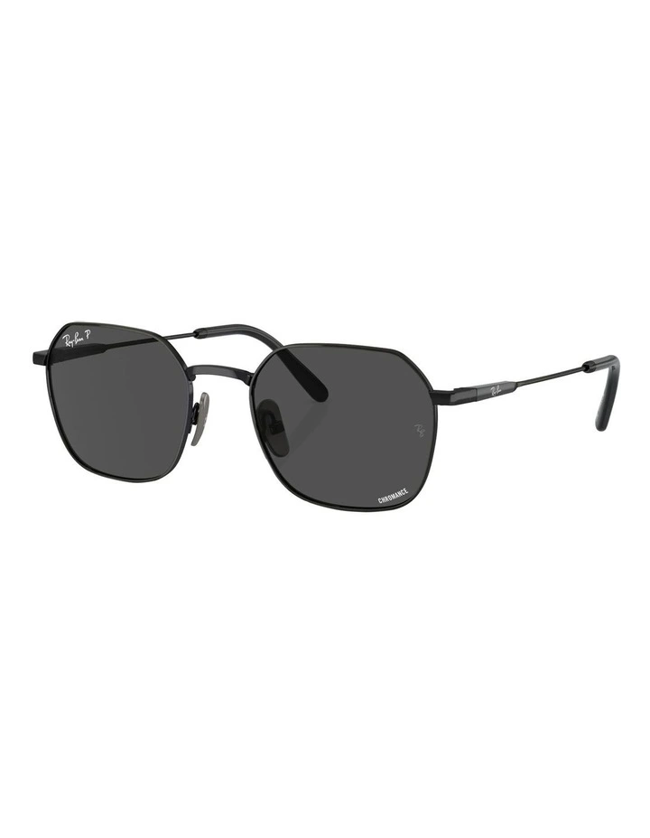 Jim Titanium Polarised Sunglasses in Black
