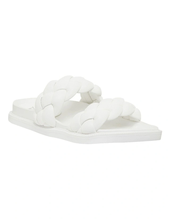 Gossip White Smooth Sandals