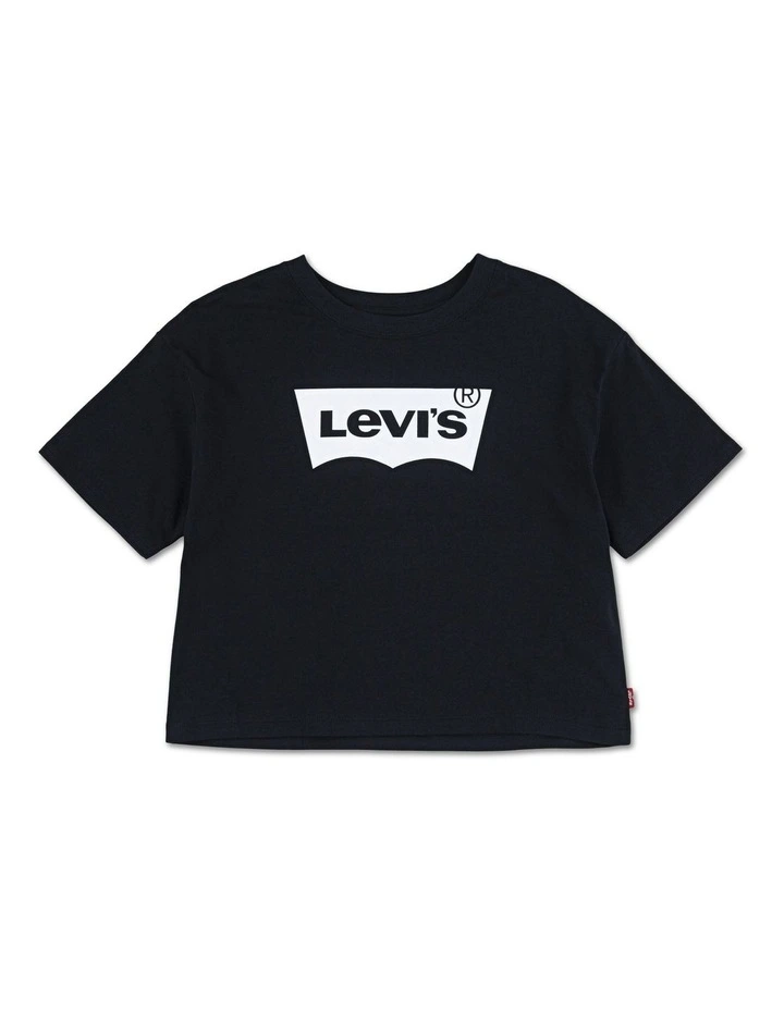 Light Bright Cropped Tee in Black