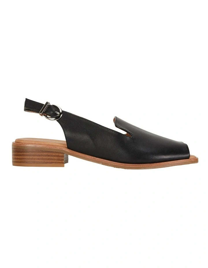 Delaney Sandals in Black Leather