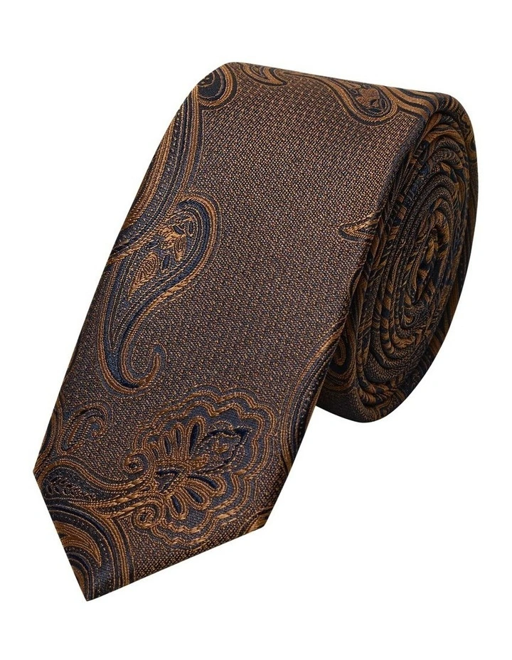 Alaska Paisley Tie 5cm in Brown