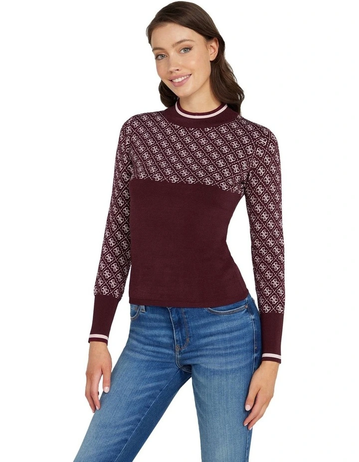 Lise 4G Longsleeve Sweater in Red