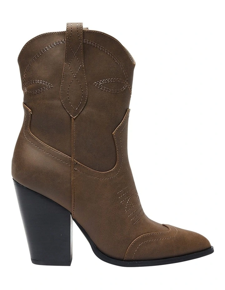 Tammy Western Boots in Brown Smooth