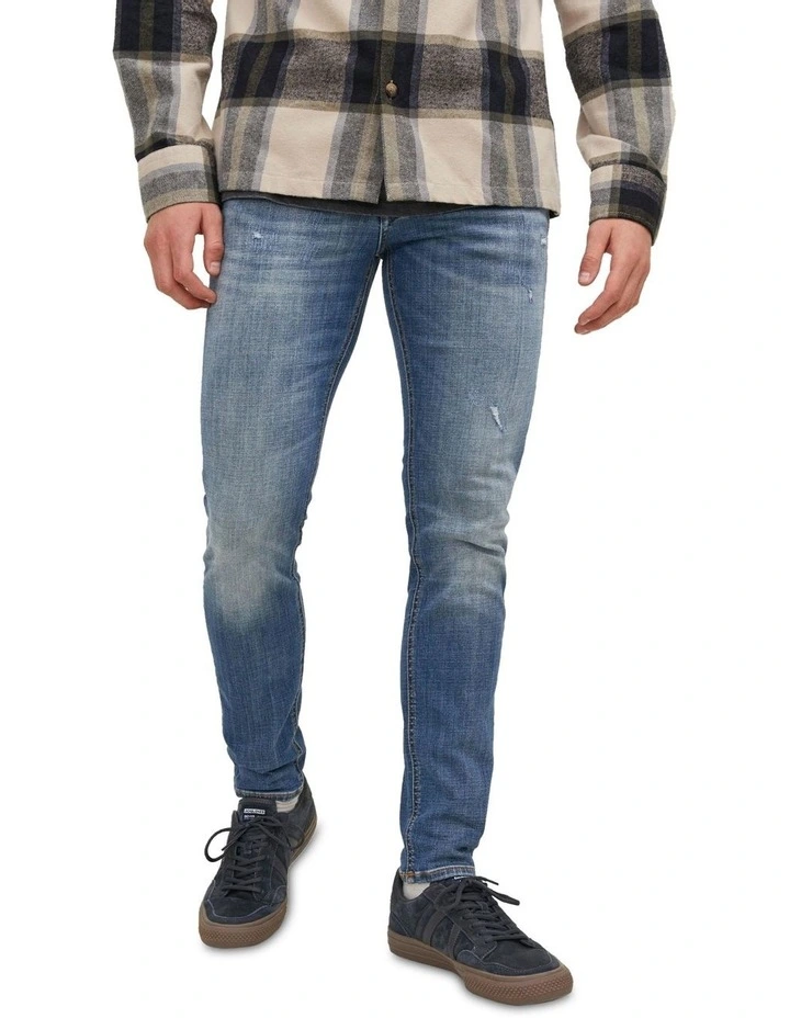 Liam Seal 022 Skinny Fit Jeans in Blue Denim