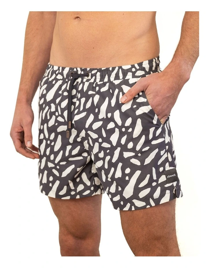 Rocky Road Swim Shorts in Charcoal