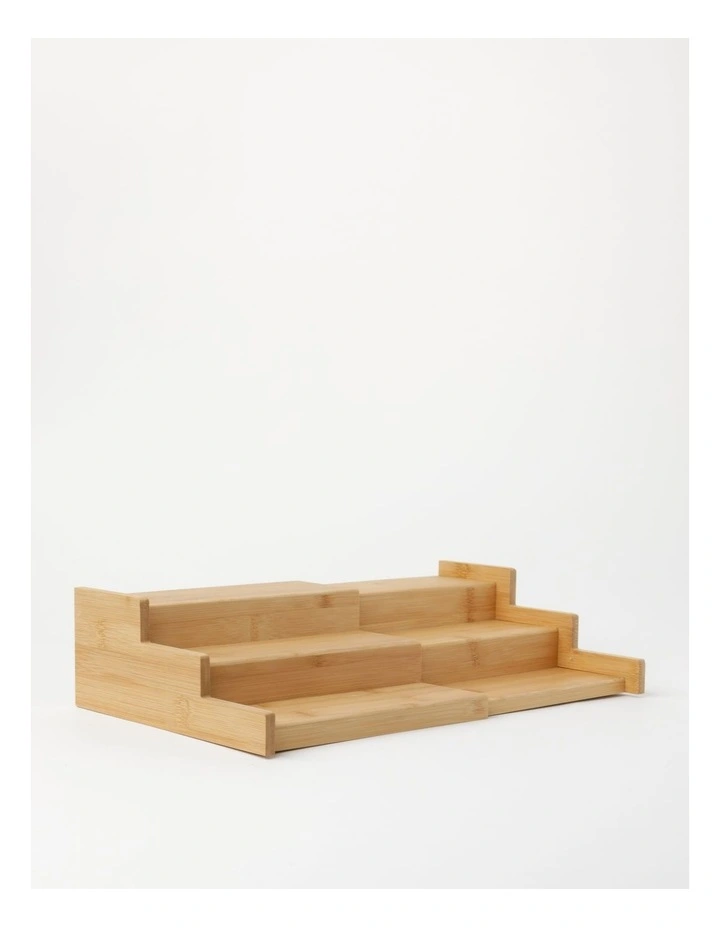 Extendable 3 Tier Shelf in Bamboo