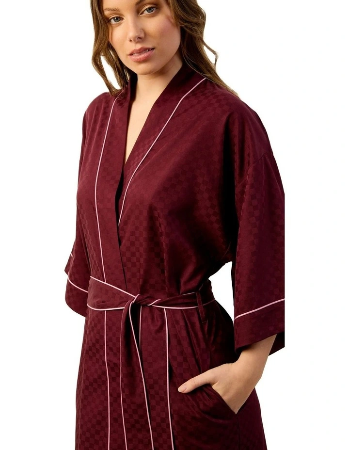 Bordeaux Kimono Robe in Wine