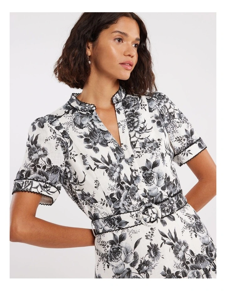 Sierra Shirtdress in Ivory/Black