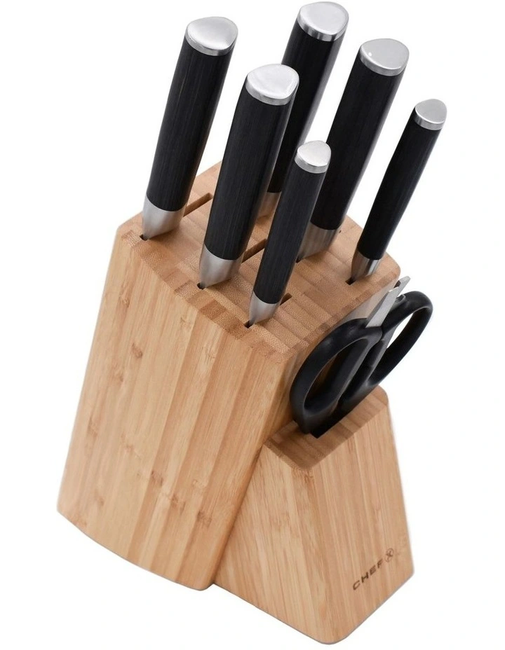 Miyamoto Knife Block 8 Piece in Silver