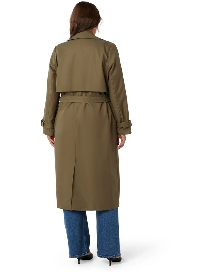 Payton Soft Trench Coat in Green