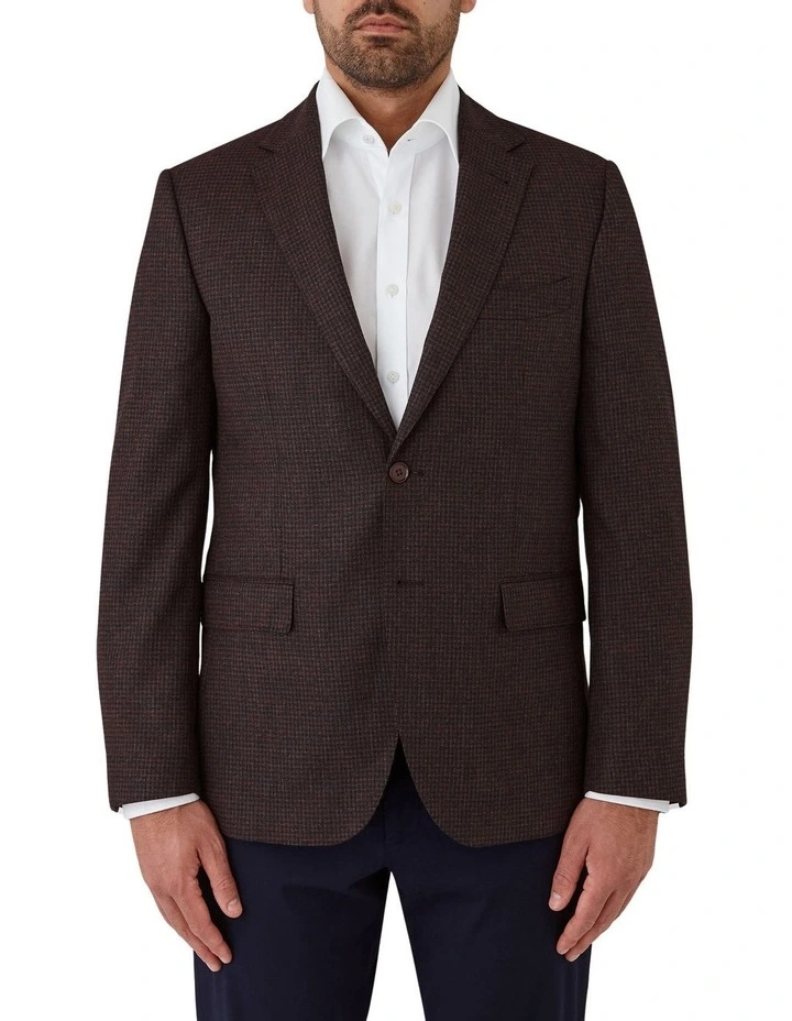 Angelo Tailored Fit Sports Jacket in Bordeaux