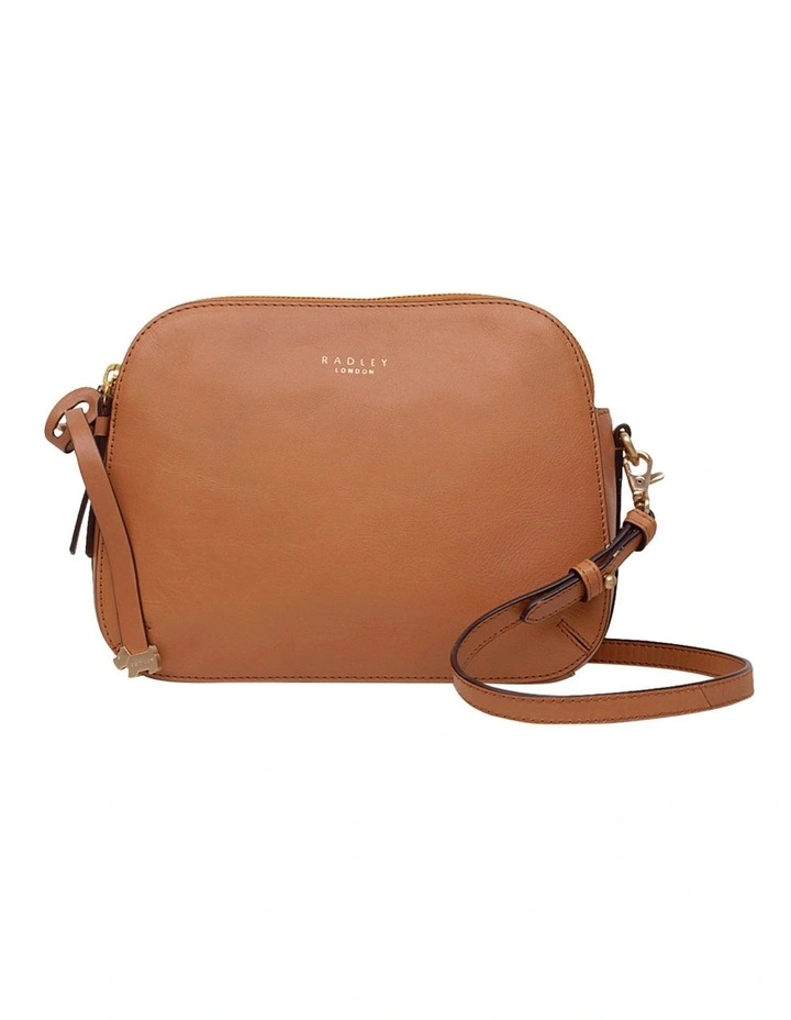 Dukes Place Medium Dark Butter Zip Top Crossbody Bag