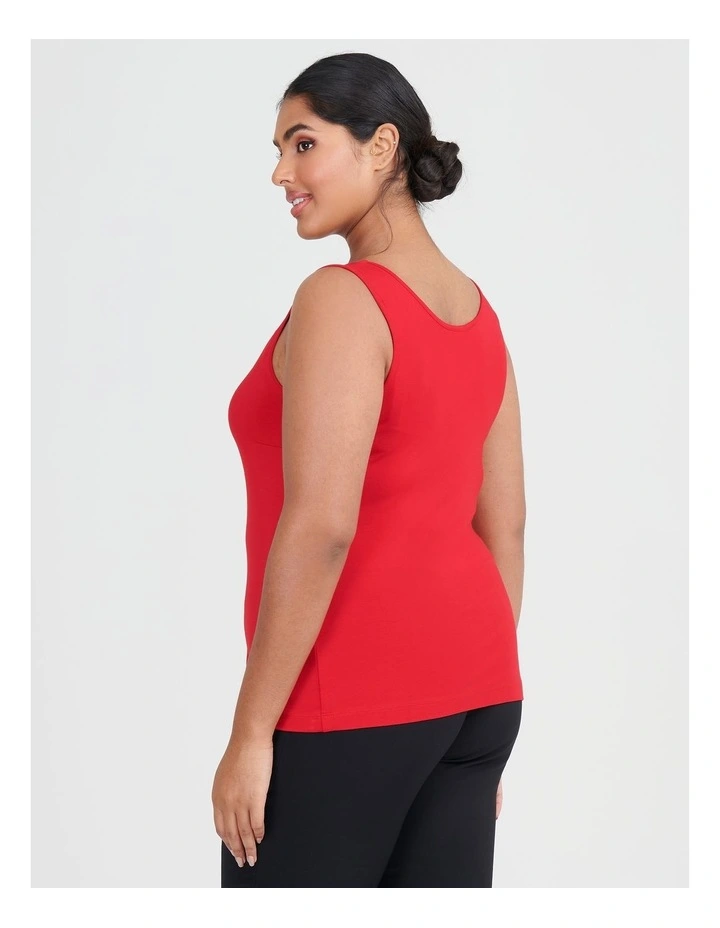 Bamboo Base Cami Racing Red