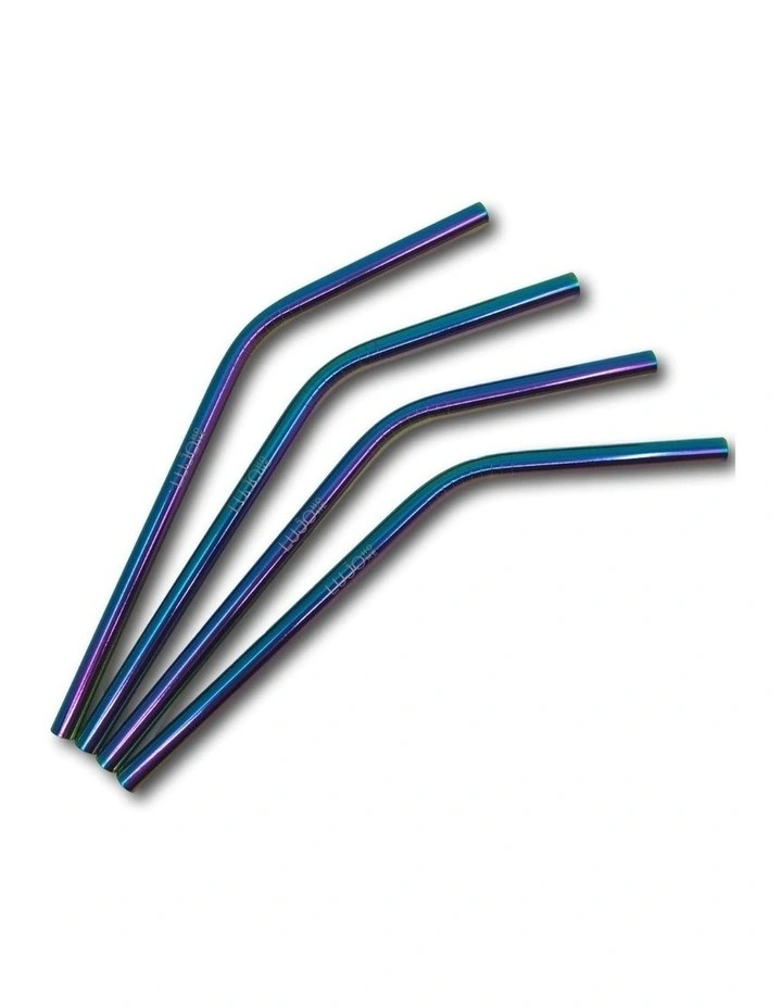 Short Bent Straws Cocktail in Rainbow