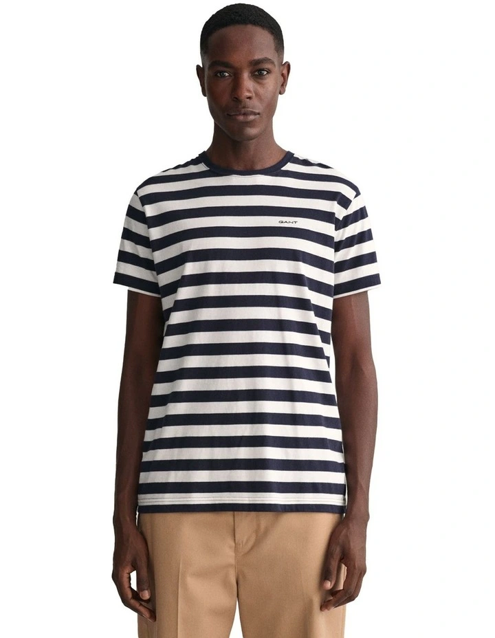 Striped T-shirt in Evening Blue