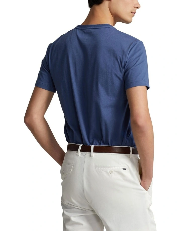 Custom Slim Fit Jersey Crewneck T-shirt in Navy