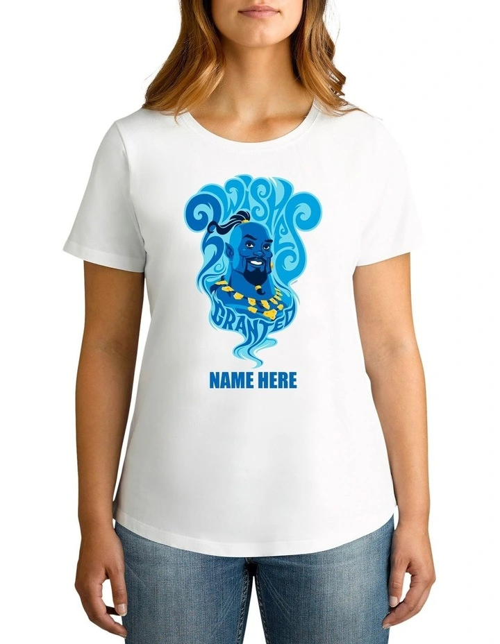 Women's Aladdin Genie Personalised Cotton T Shirt