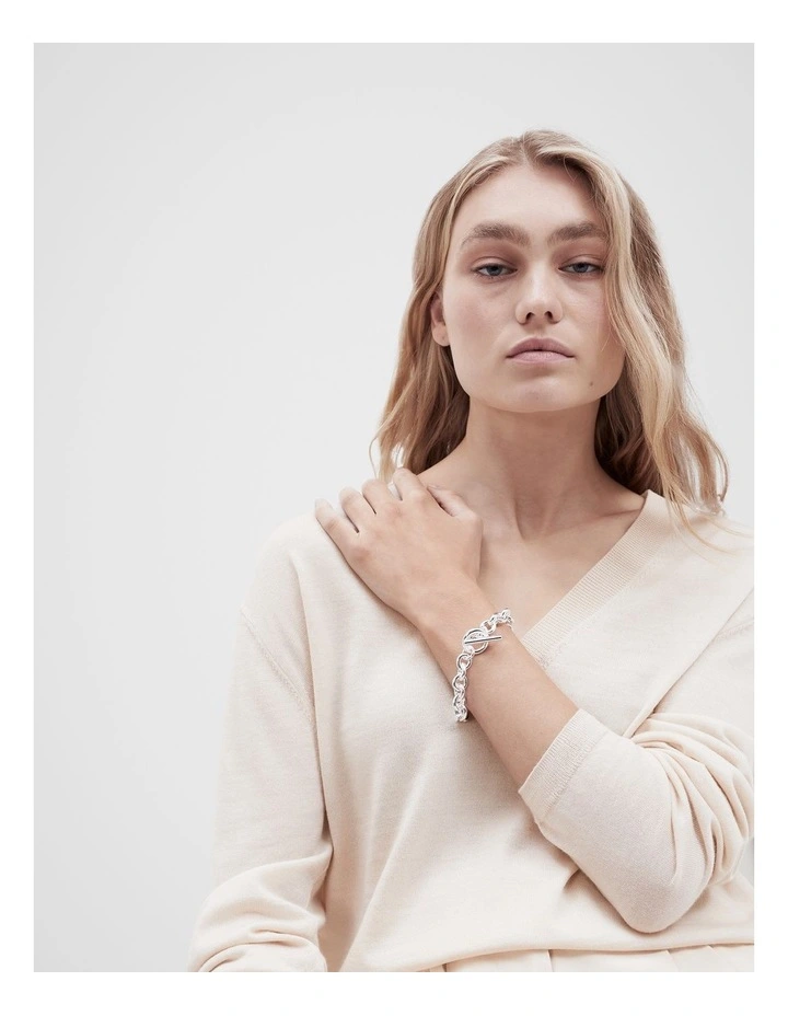 Multi Link Bracelet in Silver