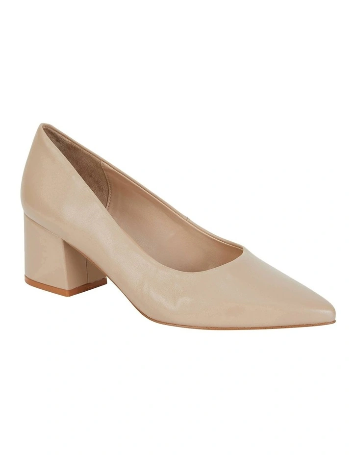 Idol Heeled Shoes in Nude Leather