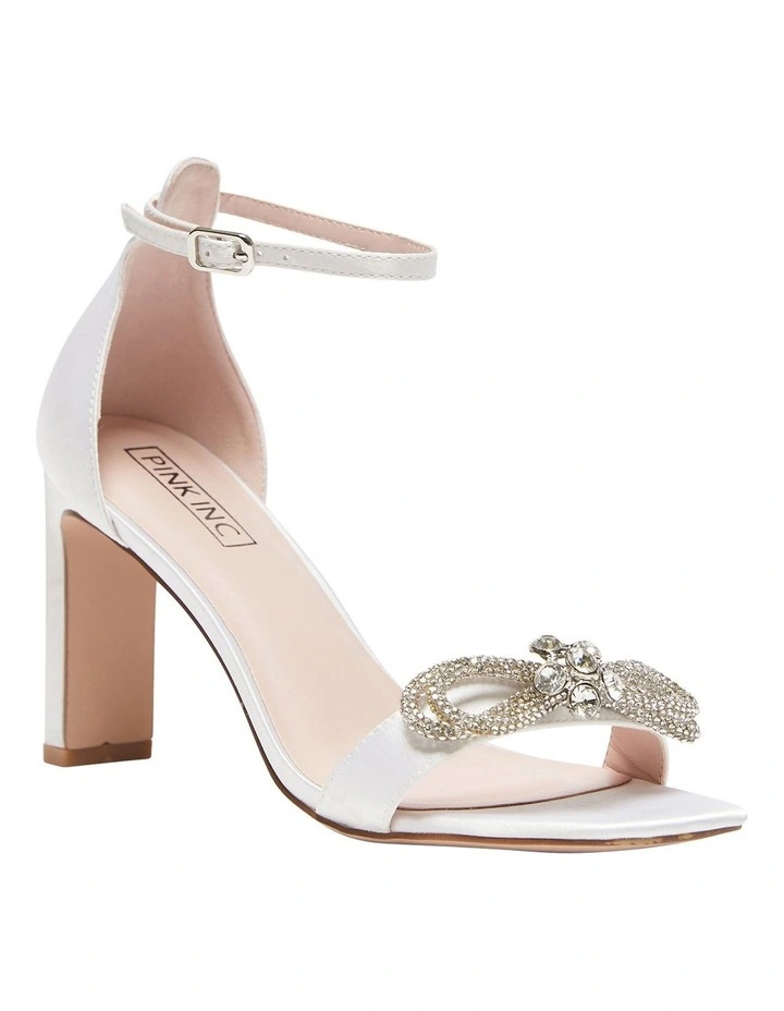 Honey Sandals In Ivory Satin