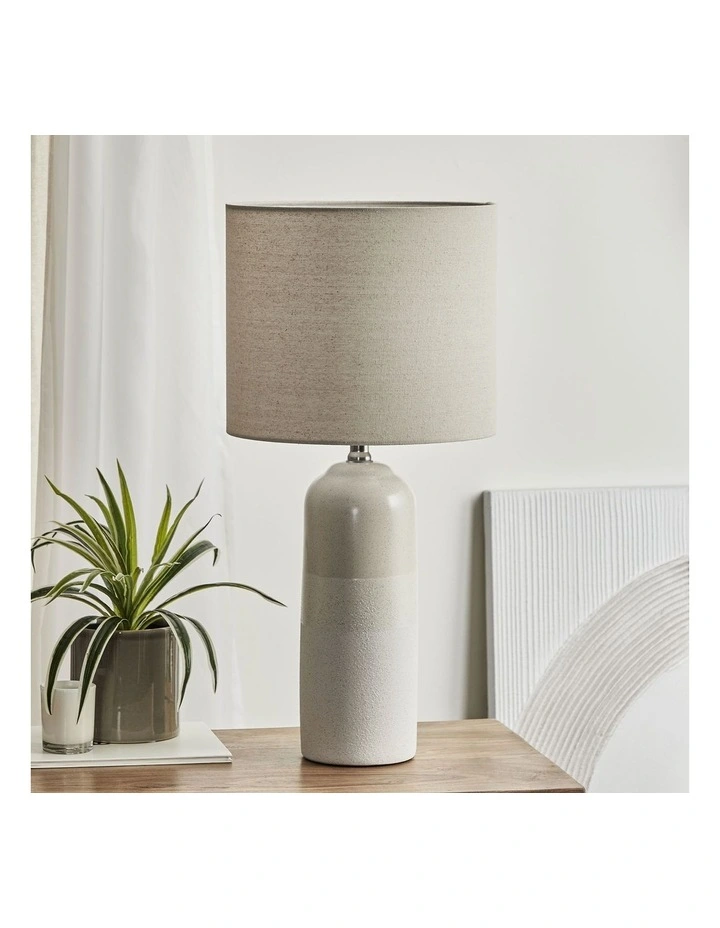 Clayton Modern Ceramic Table Lamp 61cm in Cream