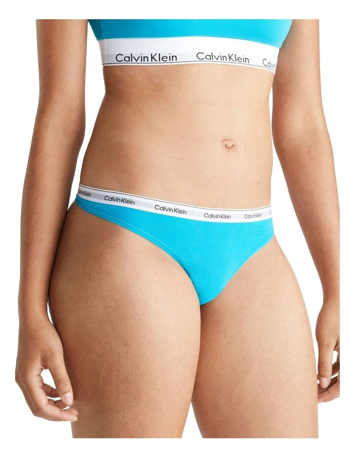 Modern Logo Thong in Blue