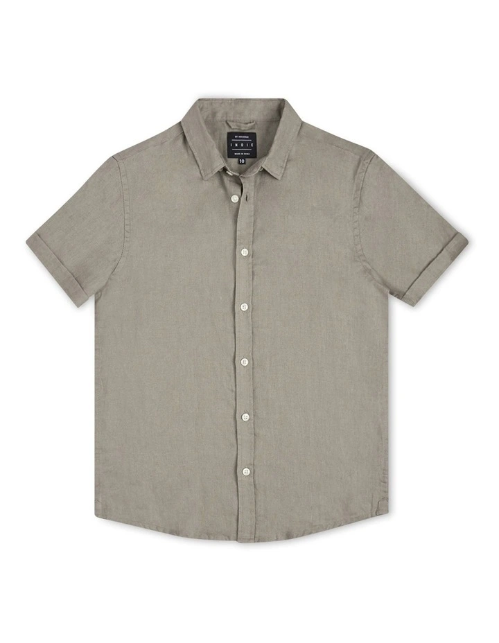 The Tennyson Short Sleeve Shirt (8-16 years) in Khaki