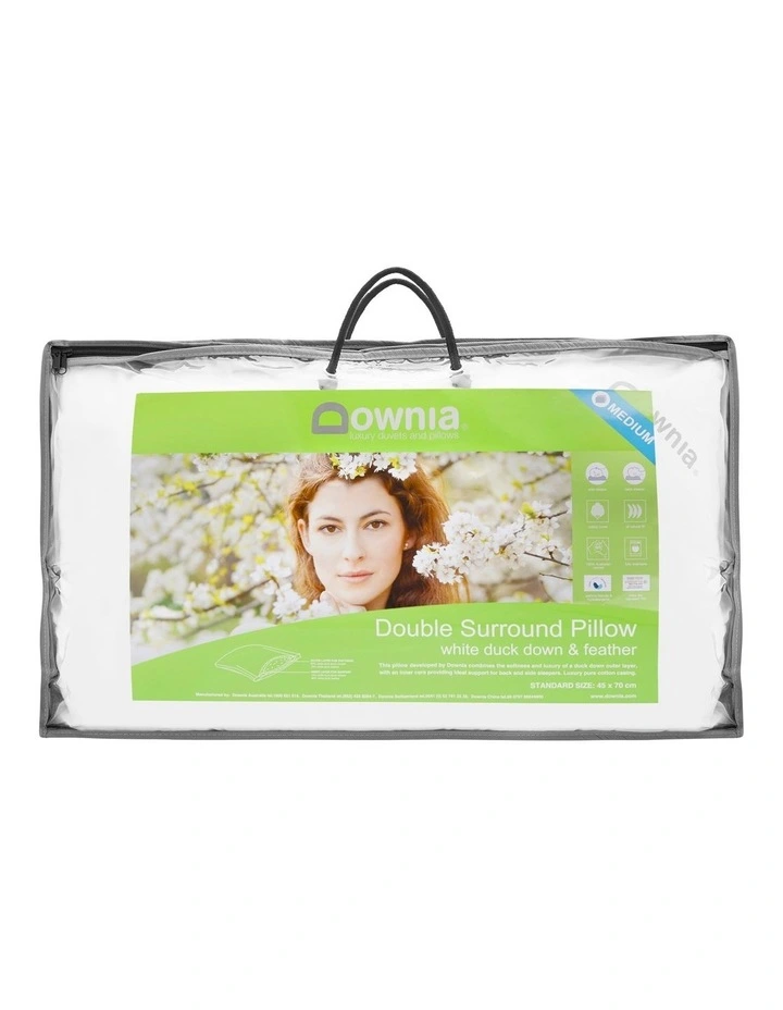 Double Down Surround Pillow 2 Pack in White