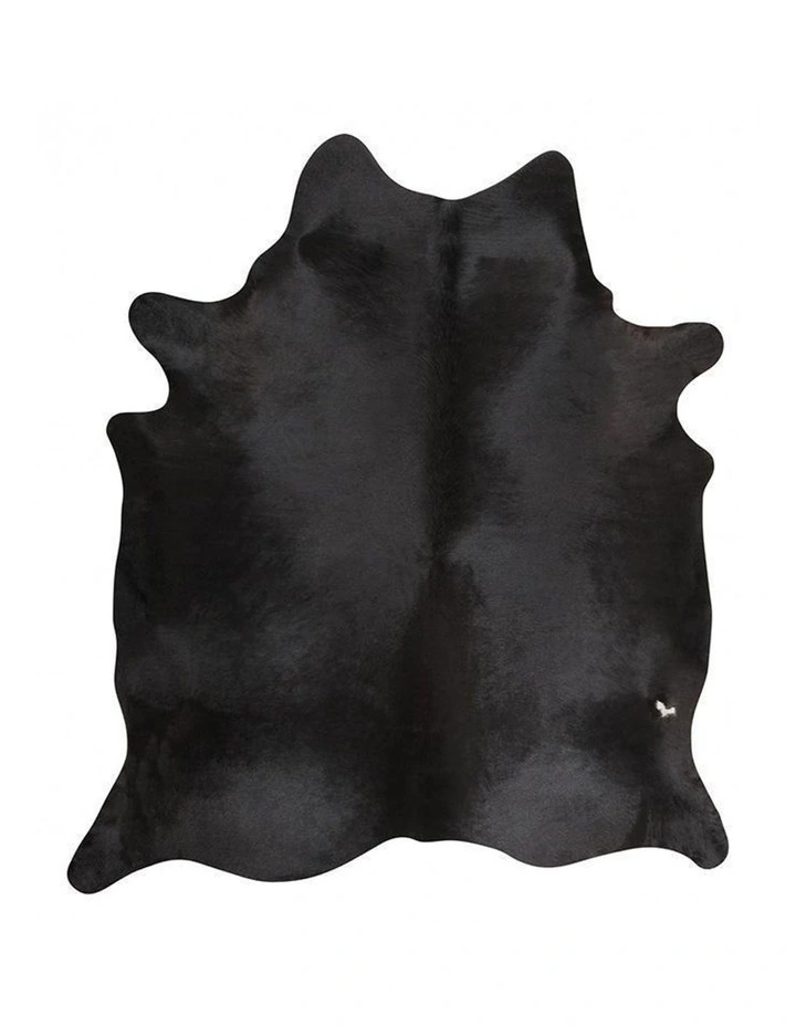 Exquisite Natural Cow Hide Black Rug
