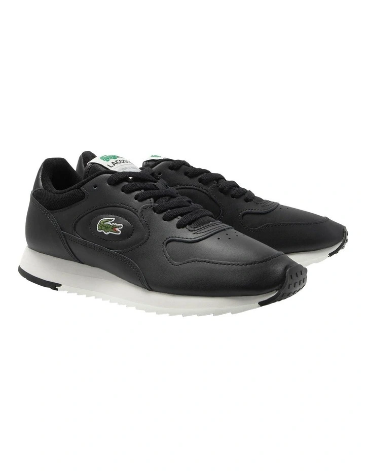 Linetrack Leather Sneakers in Black/Wht