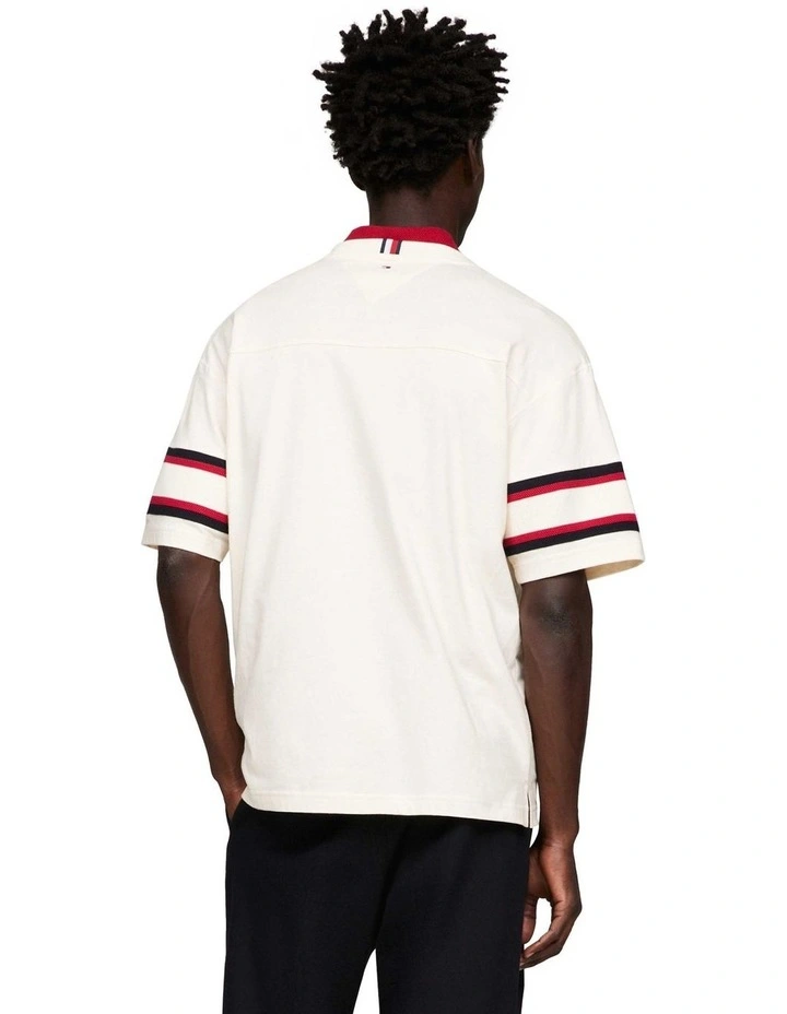 Monotype Sleeve Colourblock Tee in White
