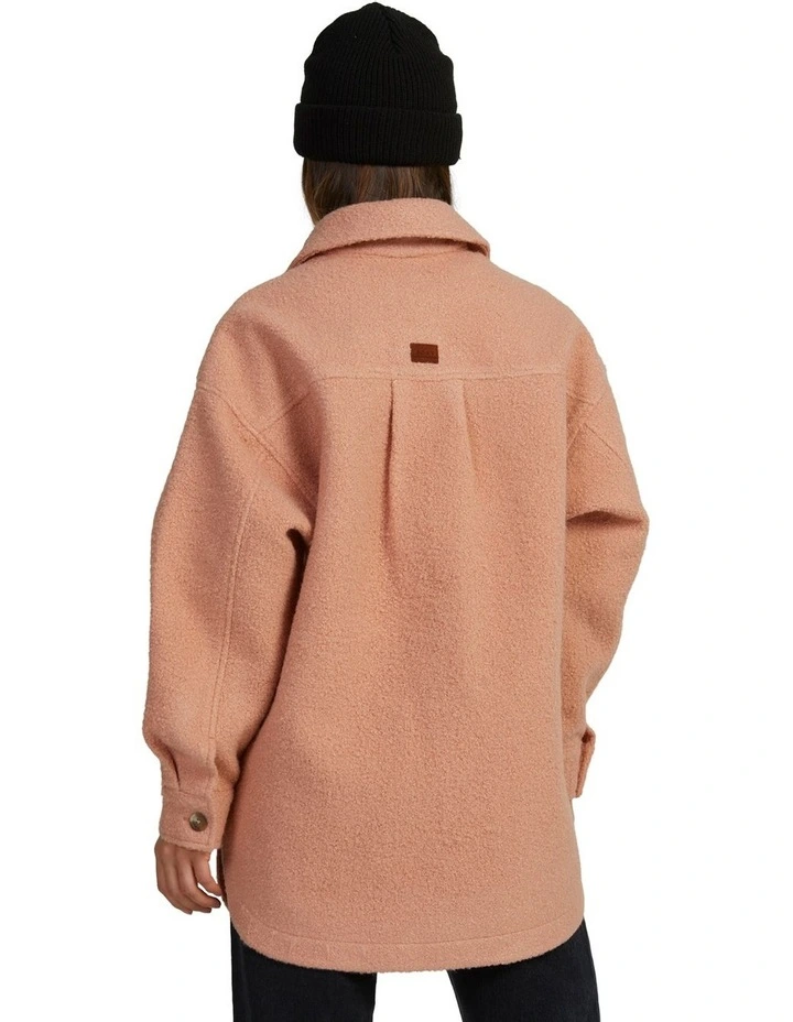 Secrets Out Shacket Coat in Cafe Creme