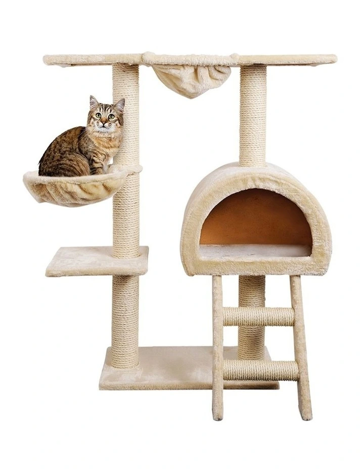 Tower Scratching Cat Tree 100cm in Beige